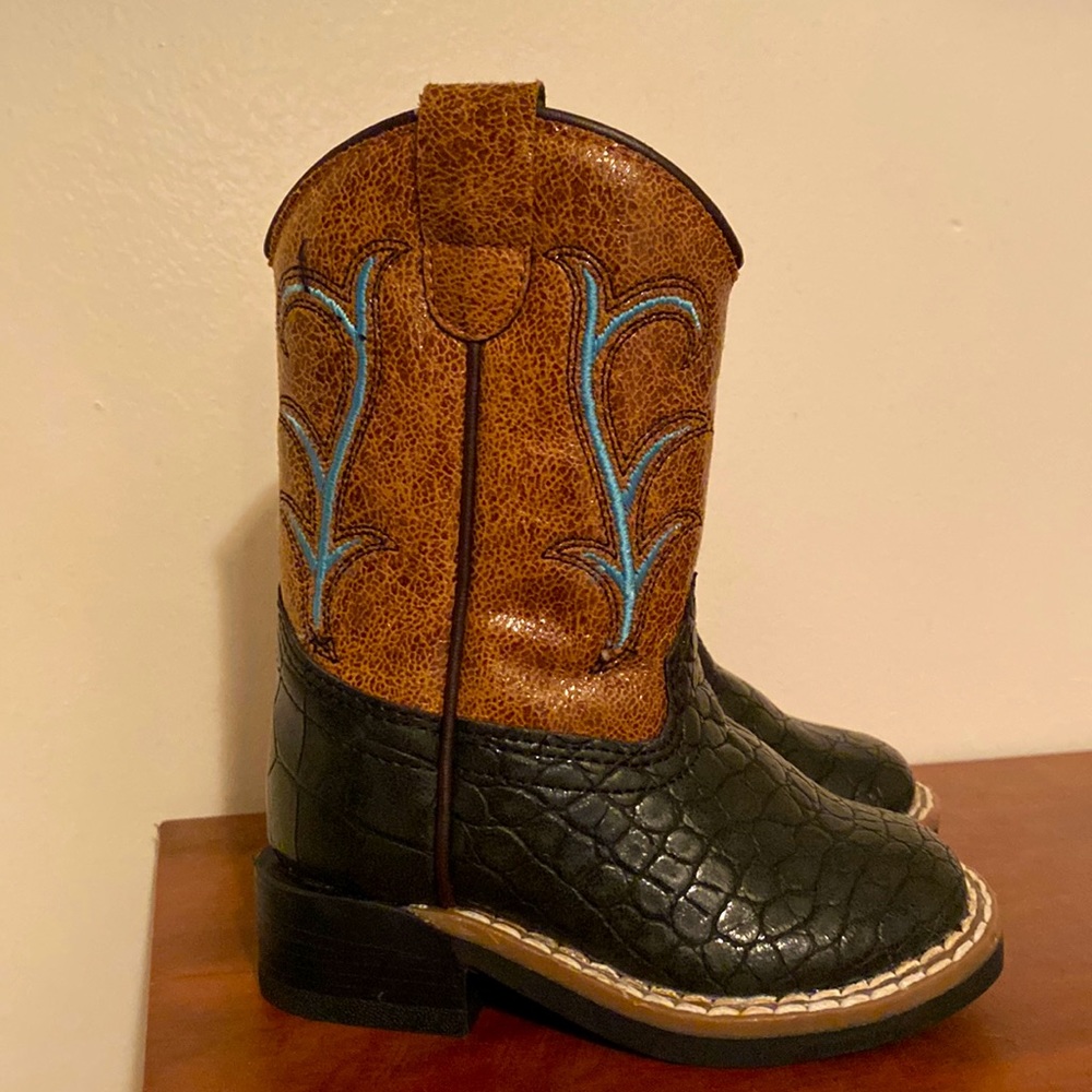 Old West Unisex Kids Size 4 Western Boots